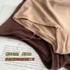 Calzoncillos Boxer Lisos de Color Invisible Sin Costuras Anti-exposición Mousse de Proteína de Cachemira Terciopelo Cintura Media Transpirable Ropa Interior Sin Costuras CM645K