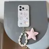 Rayas, lunares, estrellas y notas musicales son adecuados para fundas de iPhone 17 Pro Max, teléfonos Apple 18, 15 de doble capa y 16 con cadena para colgar.