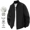 Nueva Chaqueta Cortavientos Versátil de Color Sólido Holgada para Primavera y Otoño, Estilo Pareja, Abrigo de Béisbol para Hombre
