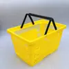 Carrito de la compra de supermercado con ruedas, caja de compra, cesta de mano para tienda de conveniencia, almacenamiento de snacks para centro comercial, cesta de la compra de gran capacidad