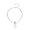Joias transfronteiriças simples tornozeleira de amor de camada dupla moda Boêmia tornozeleira em forma de coração ornamentos para o pé de praia atacado
