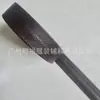 Tira de Borda em Couro PU, Fita de Borda em Couro, Cordão de Couro, Cordão Plano de Couro Texturizado Preto, Tira de Acessório Dobrada em Camada Dupla