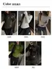 Camiseta básica de estilo de fábrica, simple, de color sólido, cuello redondo, manga larga para mujer, versátil y favorecedora, se puede usar como capa interior o como prenda exterior.