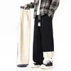 Pantalones Casuales de Lana de Cordero para Hombre Invierno Polar Engrosado Cálidos Resistentes al Frío Estilo Americano Texturizados Holgados Rectos Largos
