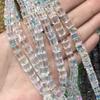 Nuevas cuentas sueltas de cristal cuadradas tridimensionales naturales de 6 mm, diversas cuentas de vidrio, pulseras, collares, accesorios de joyería, venta al por mayor