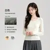 Camisa base de lã Merino 2026 novo modelo, corte justo, elegante, gola Henley, abotoada, top interno para outono e inverno