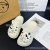 Zapatos Nuevos de Agujeros 2025 Hebilla para Zapatos DIY Combinación Versátil Cadena Coreana Mariposa Oso Decoraciones a Presión Flor para Zapatos Removible