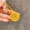 Loja de ouro Puzuo mesmo estilo ouro fosco acessórios diy diamante pingente flor tesouro rotativo corrente clavícula temperamento feminina