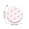 Porta-copos Transfronteiriços Doces e Curativos com Laço, Padrões de Cereja e Laço Rosa, Tapetes para Xícara de Chá com Atmosfera Feminina
