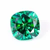 Wuzhou Piedra Preciosa Verde Esmeralda Moissanita Natural Forma de Almohada Joyería Colgante de Collar Anillo Piedra Preciosa Piedra Suelta