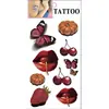 Pegatinas de Tatuaje de Cereza de Dibujos Animados Impermeables Femeninas de Larga Duración Estilo Ins Artificial Pegatinas de Tatuaje de Gama Alta Personalización