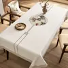 Mantel Estilo Chino, Nuevo Estilo Chino, Impermeable, Resistente al Aceite, Lavable, Mantel Rectangular para Mesa de Comedor, Lujo Ligero, Sensación de Alta Gama, Mantel Modelo Nuevo 2024