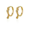 Brincos de cobra personalizados de moda transfronteiriços 18K estilo retrô europeu e americano elemento de cobra olho verde joia de clipe de orelha