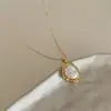 Estilo Frío Irregular Metal Perla Collar Mujer Corea del Sur Nicho Retro Personalidad Versátil Elegante Collar Cadena Clavícula