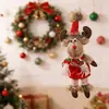 Mingguan Boneca de Natal Transfronteiriça Fofa Boneca Retrátil Criativa de Natal Decoração de Adereços de Janela Fulvo