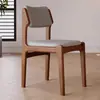 Cadeira de jantar em madeira maciça com encosto de almofada macia, adequada para salas de jantar domésticas, confortável para sentar por longos períodos, cadeira de lazer, cadeira de escritório, cadeira simples para estudo