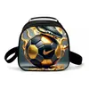 One Piece Dropshipping Padrão de Futebol Bolsa Térmica para Refeição de Viagem Bolsa de Almoço para Aluno do Ensino Fundamental Caixa Térmica para Almoço Campus Masculina e Feminina Bolsa de Armazenamento