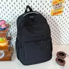 Nueva Moda Estilo Simple Bolso de Doble Hombro Mochila Escolar para Estudiantes Gran Capacidad Multicapa Resistente Duradero Mochila Casual para Hombres y Mujeres