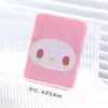 Espejo de maquillaje de gato de dibujos animados de colores dulces con peine, espejo mini portátil integrado impreso, espejo de tocador portátil girly para viajes