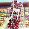 Nuevo Lindo Lazo Tela de Terciopelo Rojo Perlado Caramelo Pin de Pato para Niños Pasador Dulce para Niña