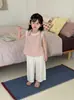 Nueva Camiseta sin Mangas de Encaje Estilo Coreano de Verano para Niñas de Yimai Clothing, Top Chaleco Dulce de Princesa para Niños