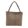 Bolso de mano portátil de gran capacidad con rayas blancas y negras, bolso de hombro combinable para mujer, primavera 2025
