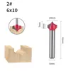 Cuchillo de talla rojo de 6 mangos con punta fresadora para carpintería fresadora CNC cabezal de fresado de panel de puerta de tabla de madera fresadora de fantasía
