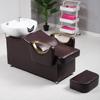 Cama de Lavado Semi-Reclinable al por Mayor para Salones de Belleza, Cama para Cortar y Lavar el Cabello, Sillón de Lavado para Salón de Belleza, Cama de Terapia Capilar con Masaje