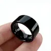 Anel de Titânio de Banda Larga Mais Vendido na Amazon Transfronteiriço, Design Personalizável, Anel Anti-Ansiedade para Alívio do Estresse, Superfície Plana de 12mm