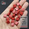 Acessórios para Pulseira Exquisitos DIY de Cinábrio Vermelho Contas Soltas de Alto Teor Natural Joias de Areia Vermelha Material Bruto para Pulseira Feita à Mão
