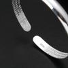 Joyería de plata para pie S999 al por mayor moda simple moda suave Pulsera del Sutra del Corazón ajuste de apertura pulsera para hombre y mujer marea