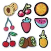 Parches bordados autoadhesivos de dibujos animados lindos, insignias de frutas, animales y letras, parches decorativos DIY para ropa
