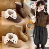 Botas de Lã Forradas Estilo Coreano para Meninas, Comprimento Médio da Panturrilha, Novidades de Inverno 2026, Botas para Meninas, Tesouro Infantil, Solado Macio, Botas de Algodão Bidirecionais
