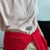 Moda Coreana Dongdaemun Linda Estilo Ins Cadena para Sudadera Cadena para Suéter Collar de Cadena con Perlas en Forma de Corazón Corazón Tridimensional de Moda