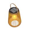 Candelabro Pequeño, Luz Solar para Jardín, Linterna Portátil, Lámpara de Mesa Impermeable para Exteriores Estilo Pastoral, Lámpara de Viento, Lámpara Colgante, Lámpara de Mimbre con Proyección