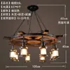 Lámpara de estilo industrial de hierro para estudio, araña retro americana, lámparas decorativas para restaurante de hot pot, bar, cafetería