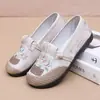 Zapatos de Tela Bordados Étnicos Transpirables de Nuevo Estilo de Primavera Estilo Étnico Zapatos de Tela para Personas de Mediana Edad Zapatos de Tela Vintage de Una Sola Capa Zapatos de Tela del Viejo Pekín Zapatos para Mujer