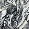 Tecido cetim liso estampado para vestidos femininos, camisas, calças, acessórios, elásticos de cabelo, tecido floral, popular na Europa e na América