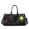 Graffiti Personalizado Bolsa de Almacenamiento para Equipaje de Viaje Separación Seco y Húmedo Ocio al Aire Libre Gran Capacidad Deportes Fitness Portátil