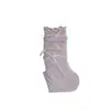 Calcetines Apilados Youjiaxiu para Mujer, Estilo Delgado de Primavera y Verano, Calcetines hasta la Pantorrilla con Lazo, Calcetines de Ballet Estilo Miu, Calcetines de Tubo Largo
