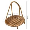 Mesa de centro de sala de estar multicamadas fruteira prato de lanche de frutas secas estilo rattan prato de lanche portátil bandeja de refeição