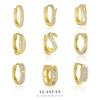 Far Sans925 Brincos de prata esterlina com zircônia geométrica, fivela de orelha transfronteiriça europeia e americana, design de moda, brincos de sentido, atacado