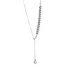 Collar largo de clavícula de perlas para mujer, estilo coreano, ropa versátil, cadena colgante personalizada sencilla, cadena de suéter de otoño e invierno de celebridades de Internet, nuevo