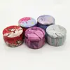 Frasco de vela aromaterapia de hojalata al por mayor en stock, frasco redondo de hojalata metálica para té perfumado, dulces, frasco de vela de barriga de hojalata metálica