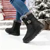 Botas de Nieve Nuevas para Mujer de Otoño e Invierno Múltiples Colores Disponibles Bloqueo de Temperatura Forro de Felpa Mixto Físico Lote Grueso Protección contra el Frío Zapatos de Algodón