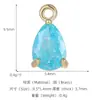 Lámpara Colgante de Latón Dorado Color Macarrón Piedra Agrietada por Hielo Colgantes de Corazón y Gota de Agua de Lujo Joyería Hecha a Mano Materiales para DIY