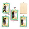 Accesorios de joyería DIY con goteo de aceite gato negro tarot accesorios decorativos aleación llavero con goteo de aceite colgante de pulsera W365