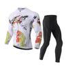 Xintown Roupa de Ciclismo Manga Longa Conjunto Roupas para Bicicleta de Montanha Masculina Calças de Ciclismo Finas Roupa de Ciclismo Secagem Rápida