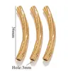 Acessórios de joias em aço inoxidável cor dourada 18k acessórios de joias que retêm a cor DIY feito à mão colar manga curva atacado