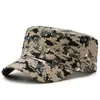Atacado masculino primavera e outono camuflagem plana boné cross-border sunshade estudantes treinamento militar ao ar livre selva treinamento camuflagem proteção de trabalho boné